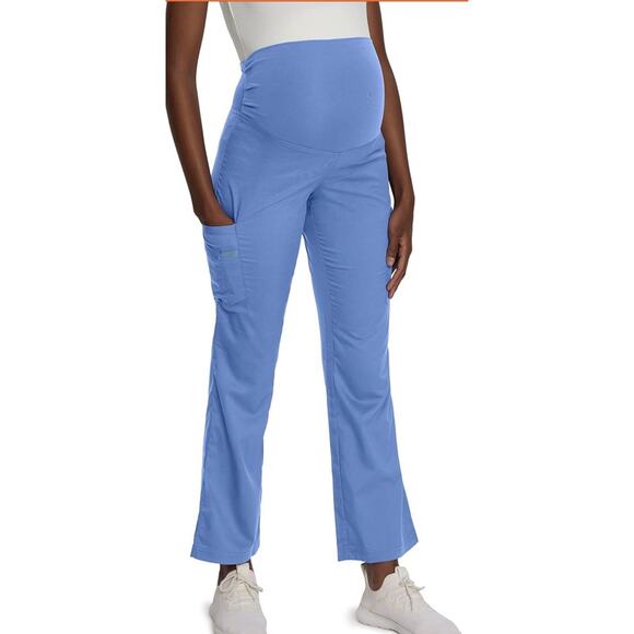 Landau Women’s 3 Pocket Maternity Scrub Pants XL Regular Ceil Blue Style 9399 - Picture 1 of 3